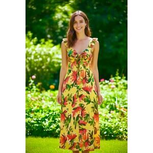 ⭐ 🔥 50% OFF SALEL PRICE Julia Jordan Floral Sleeveless Midi Dress 8 NWT